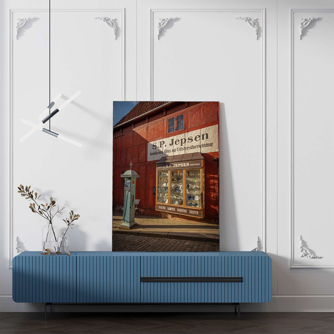 Wanddecoratie Vintage Storefront – Historische etalage in Den Gamle By, Aarhus