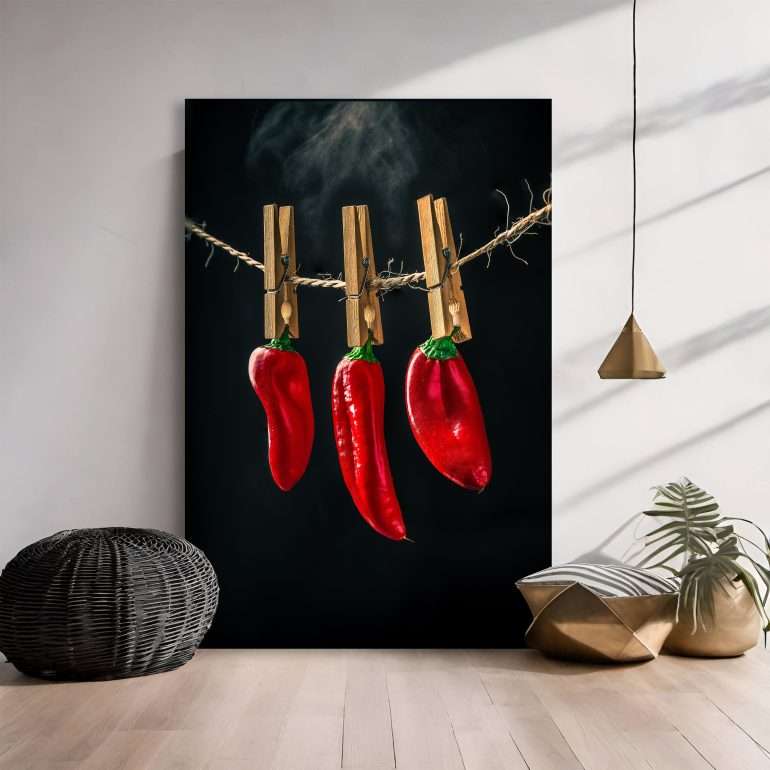 opvallend kunstwerk voor aan de muur