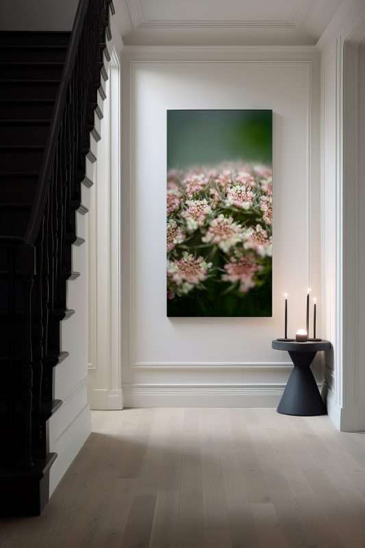 natuurlijke wanddecoratie in de hal